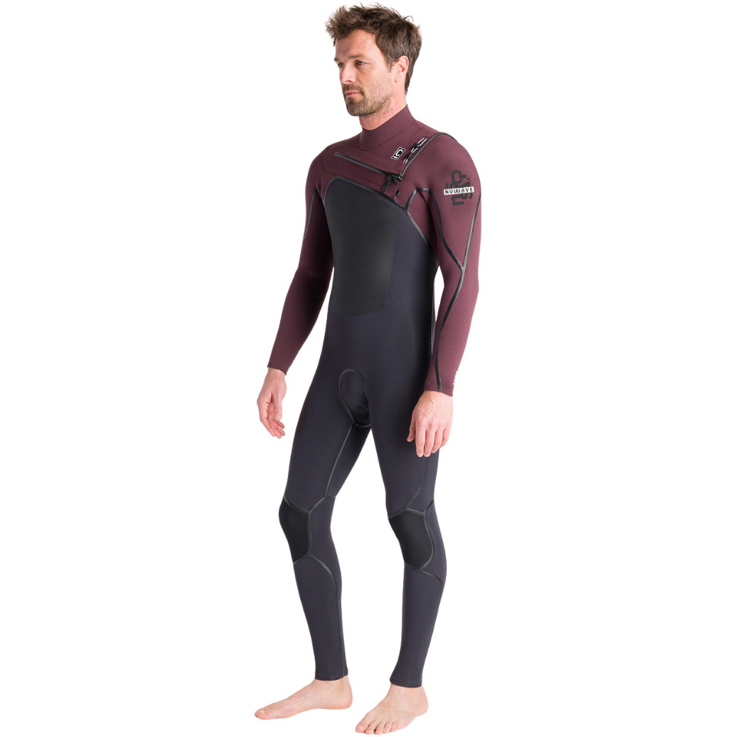2026 C-Skins Mens Nuwave Wired LQS 4/3mm Chest Zip Wetsuit C-NWI43MCZ - Meteor / Rust X /... White